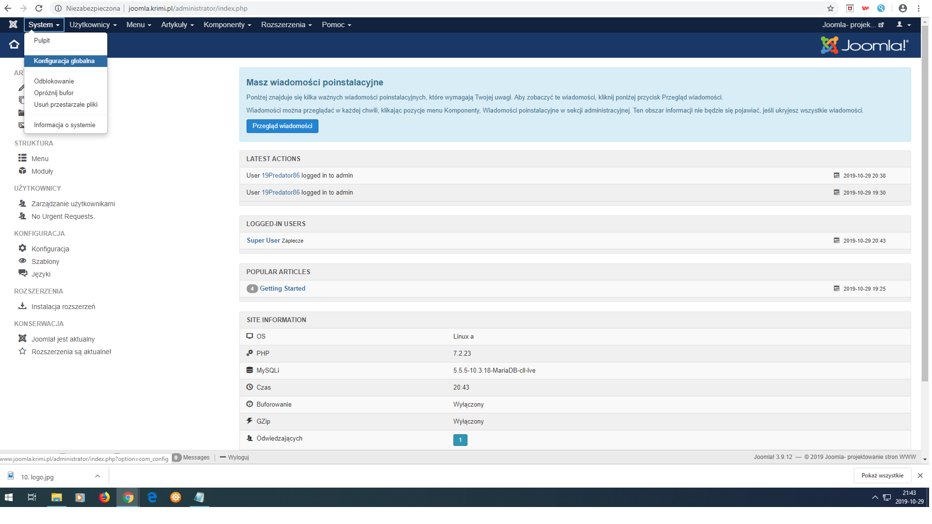 12. Konfiguracja globalna