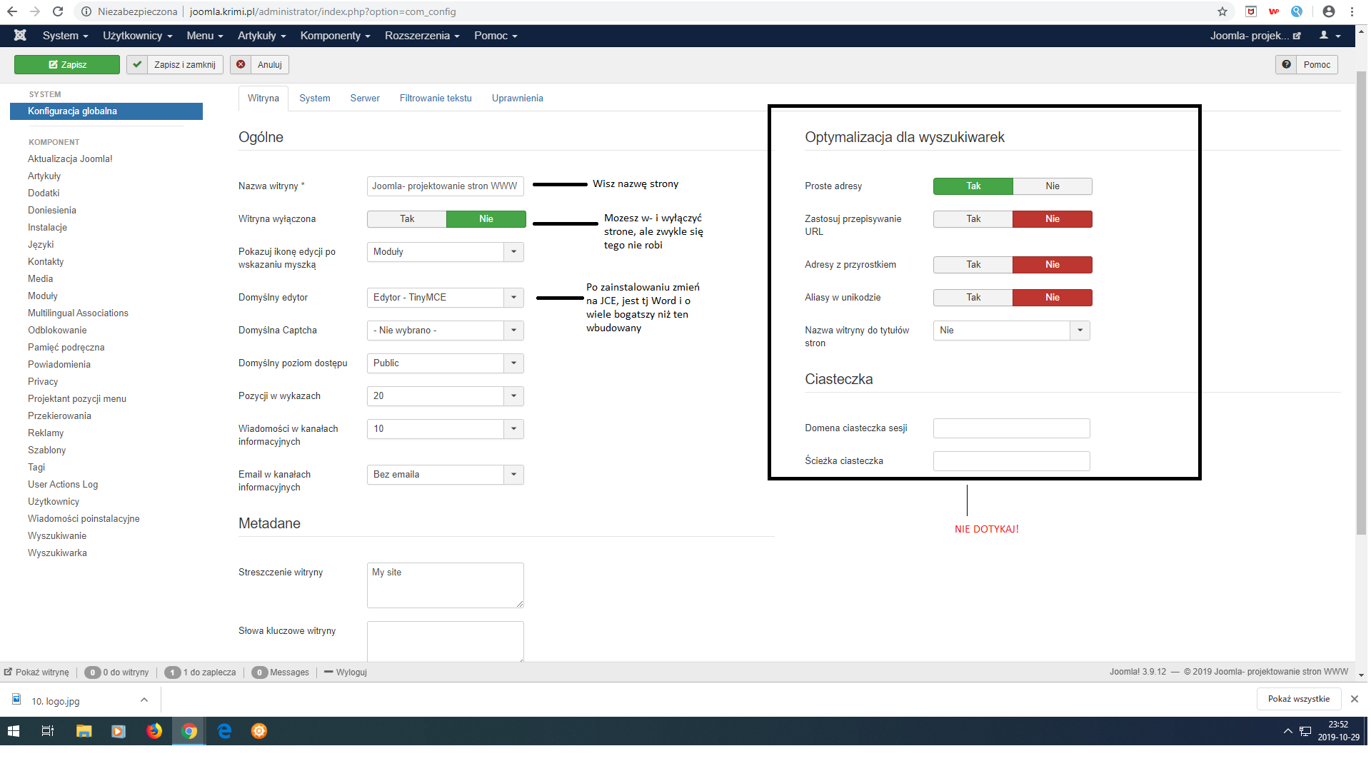 12a. Konfiguracja globalna